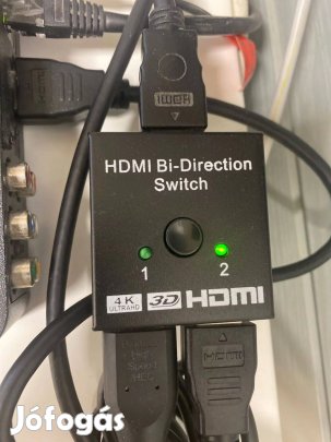 HDMI 4K Jelosztó Közösítő Választó Kapcsoló Switch Kétirányú Új