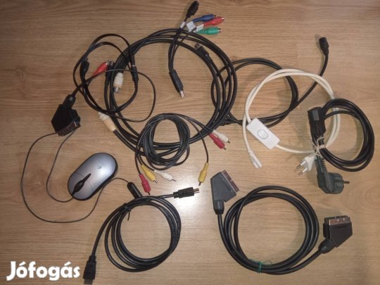 HDMI -Scart és Coax csatlakozó kábelek