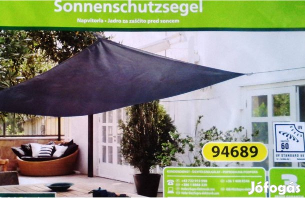 HDPE vízlepergető Napvitorla antracit 300x200,Új Ingyen Fox Automatába