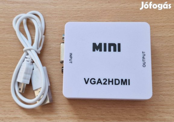 HD 1080P VGA-HDMI adapter, átalakító audiointerfésszel HDMI-ko