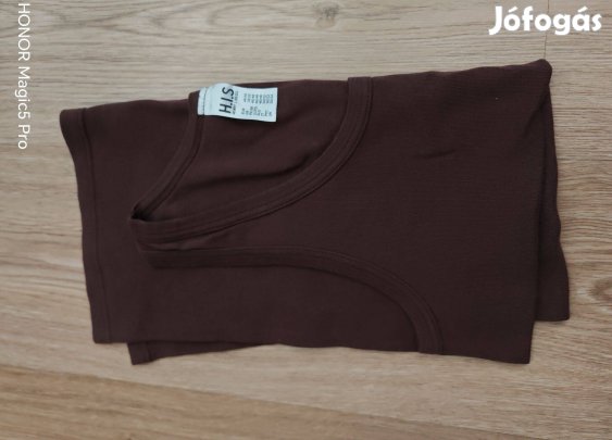 HIS csokibarna pamut női trikó