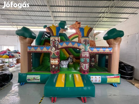 HJ24 Zsiráf csúszdás, akadályos légvár ugrálóvár