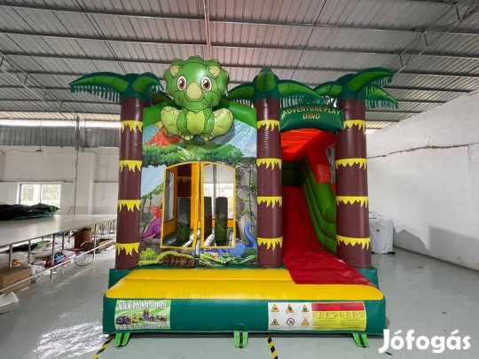 HJ32 Kis dínó csúszdás, akadályos légvár ugrálóvár