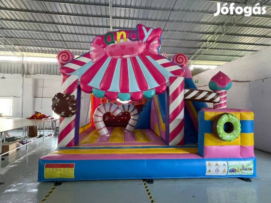 HJ61 Cukorka csúszdás, akadályos légvár ugrálóvár