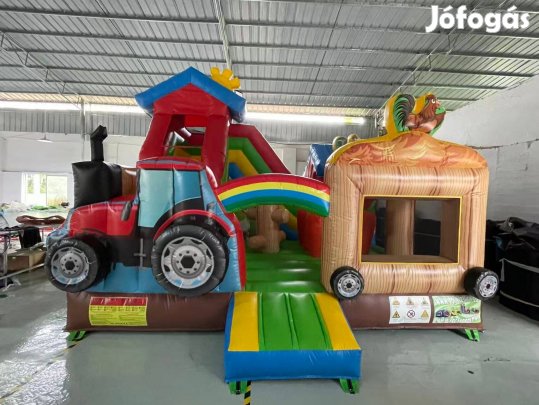 HJ67 Farm csúszdás, akadályos légvár ugrálóvár