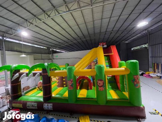 HJ78 Tigris játékpark csúszdás, akadályos kombinált ugrálóvár légvár