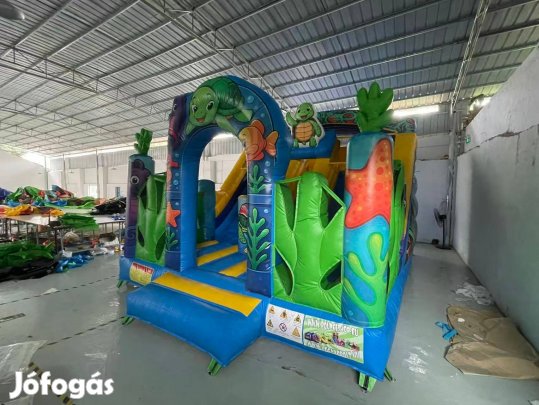 HJ80 Teknős duplacsúszdás, akadályos légvár ugrálóvár