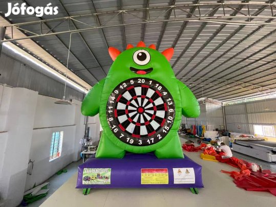 HJ99 Szörnyike focidarts zöld légvár ugrálóvár