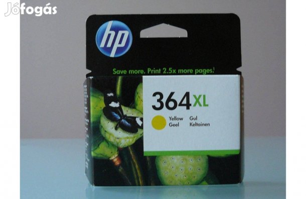 HP CB325 eredeti tintapatron ; 364XL ; 364 XL, HP CB 325 sárga = 5080