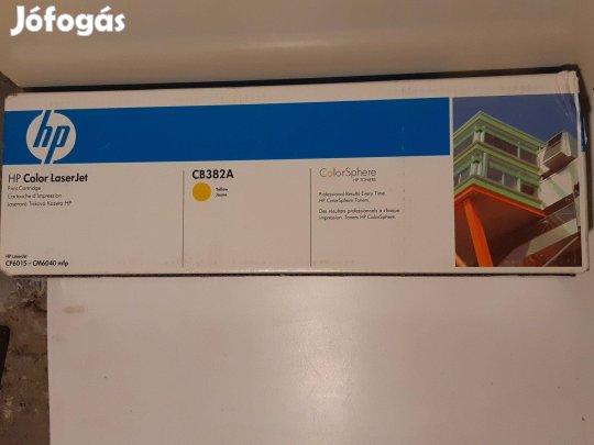 HP CB382A toner eredeti original sárga