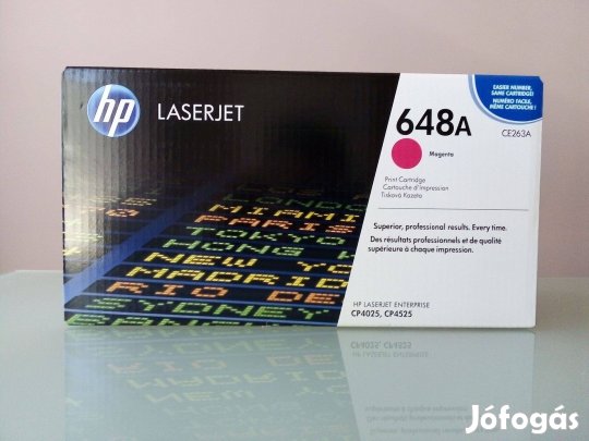 HP CE263A eredeti toner, Hp 648A magenta toner , CE263 = 88.899-Ft