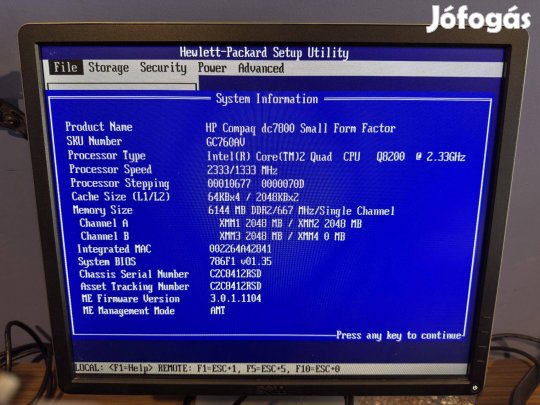 HP Compaq dc7800 Sff