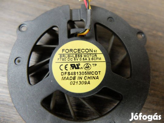 HP G50 G70 Compaq CQ50 CQ60 CQ70 hűtő ventilátor DFS481305Mcot 489154-