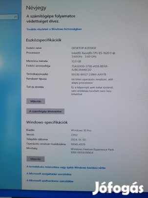 HP Z420 asztali számítógép eladó 