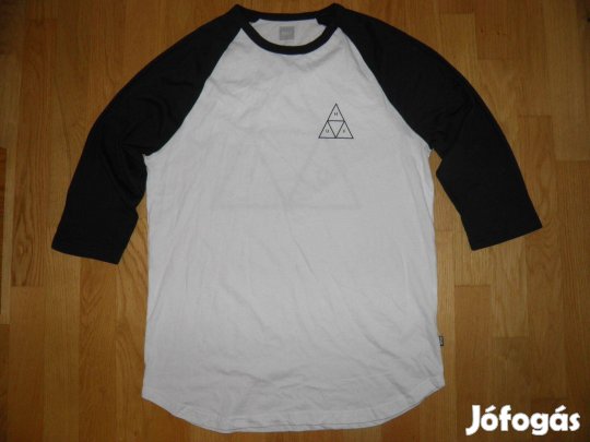 HUF Triple Triangle Raglan Ffi Skate Street Póló - Új - 47Eur