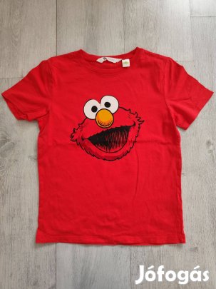 H&M Elmo (Szezám utca) mintás újszerű póló - 8-10 év, 134-140