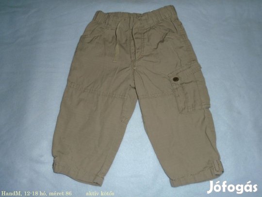 H&M barna színű - aktív kötős nadrág 12-18 hó (méret 86)