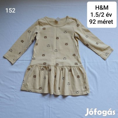H&M bézs cicás ruha 92 méret