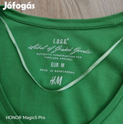 H&M biopamut benettonzöld uj női felsőrész M