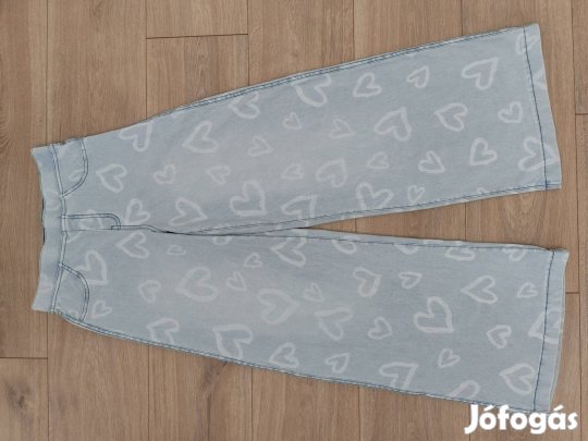 H&M bő szárú, vékonyabb anyagú mintás nadrág - 158, 12-13 év