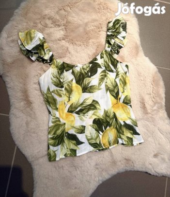 H&M citrom mintás felső