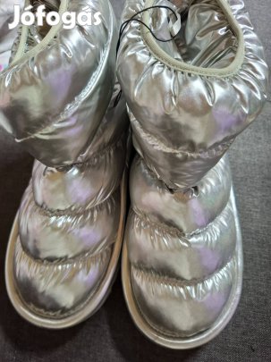 H&M ezüst új női csizma, bakancs 40es