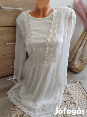 H&M fehér csipke ruha 