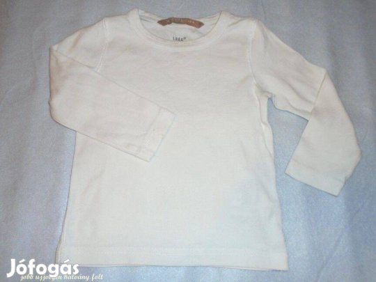 H&M fehér hosszú ujjú felső 18-24 hó (méret 86 / 92)