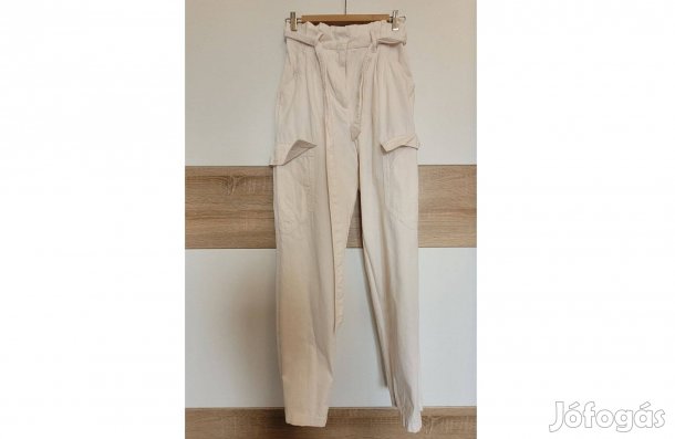 H&M fehér megkötős cargo nadrág 36 S - új!