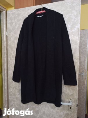 H&M fekete kötött nyitott kardigán nagy méretű 2XL-es