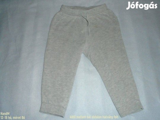 H&M jogger nadrág 12-18 hó méret 86