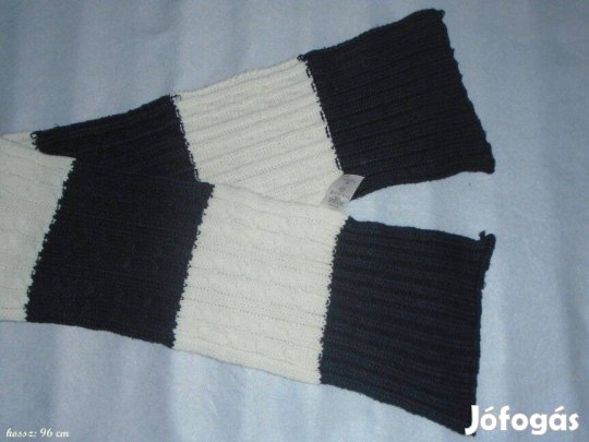 H&M kék fehér sál - hossz 96 cm