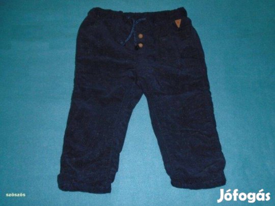 H&M kék nadrág 9-12 hó (méret 80) bélelt