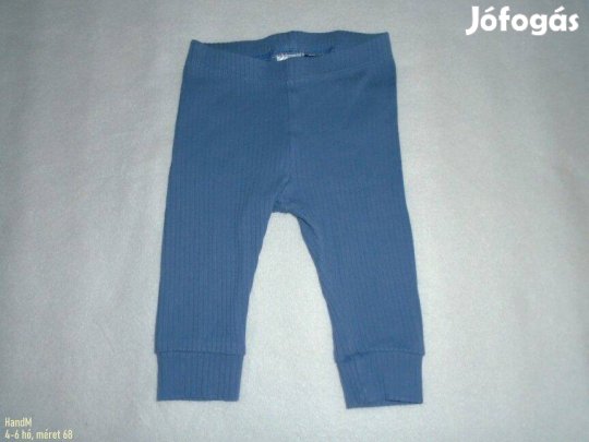 H&M kék színű nadrág 4-6 hó (méret 68) bordázott