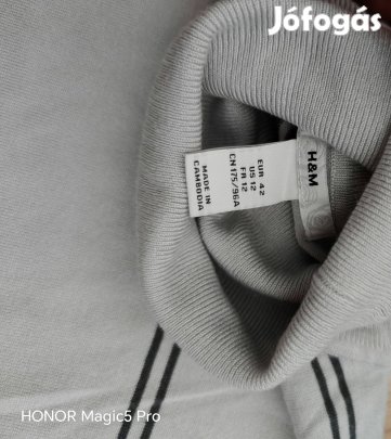 H&M kötött női ujjatlan garbó