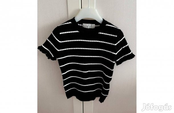 H&M lány póló finom kötött elegáns alkalmi póló 122/128