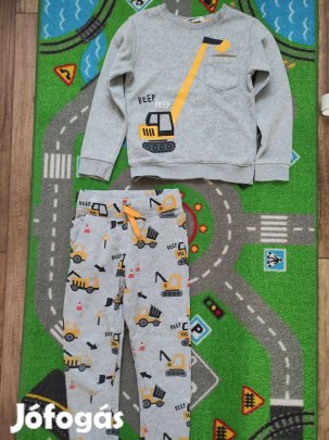 H&M markolós melegítő felső és nadrág, jogger szett 122/128