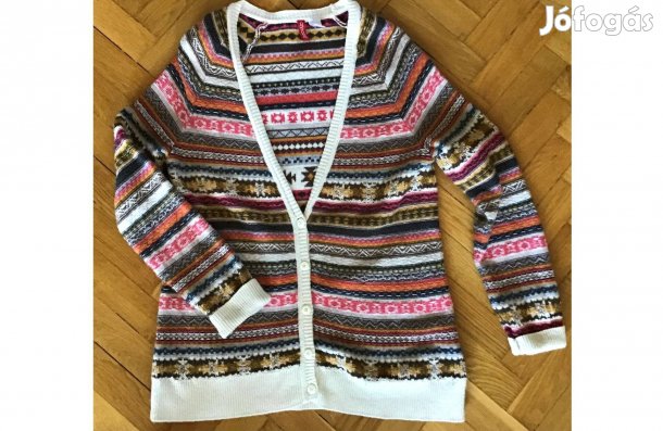 H&M norvég mintás, színes, női kardigán: 40-es méret
