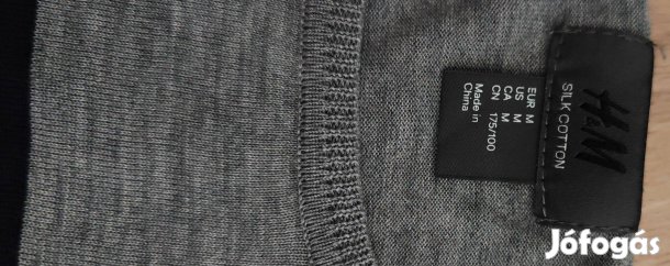 H&M pamutselyem vékony férfi pulcsi M
