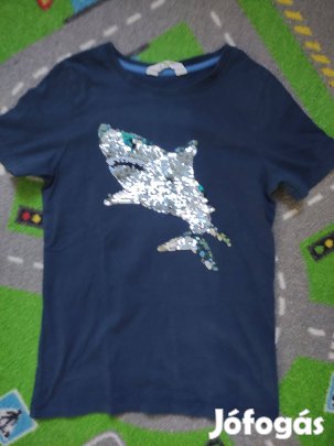 H&M rövid ujjú flitteres póló 134