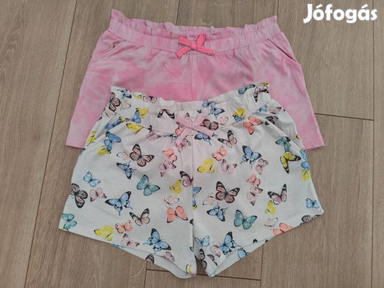 H&M rózsaszín, batikolt mintás pamut rövidnadrág - 8-10 év, 134-140