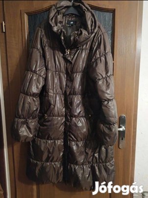 H&M sötétbarna moletti kabát - 46