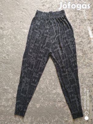 H&M sötétkék mintás viszkóz nadrág XS-es