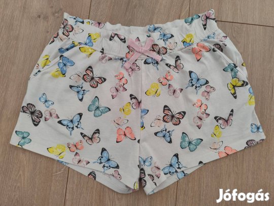 H&M színes lepkés pamut rövidnadrág - 134-140, 8-10 év