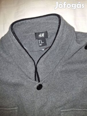 H&M szürke férfi kardigán XL ( 100% pamut )