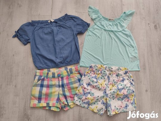 H&M újszerű lányka crop top, rövid felső, póló - 140-146, 10-11 év