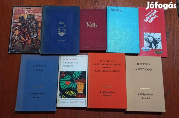 H. G. Wells könyvcsomag / 9 db könyv