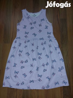 H&m 134/140 pillangós lila ujjatlan ruha