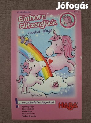 Haba Einhorn glitzerglück Funkel-Bingo utazó társasjáték