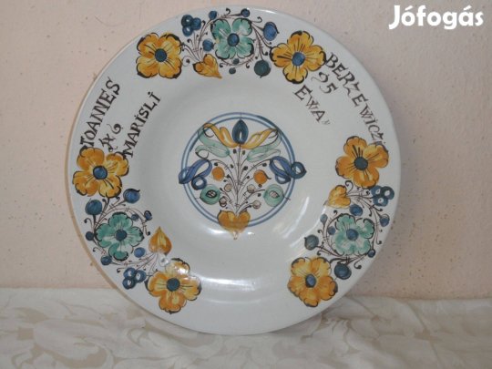 Habán nagyobb méretű falitányér ( 31.5 cm )